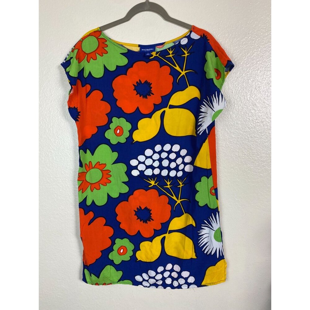 Marimekko x Target Floral Print Shift Dress Size Small Hawaiian Vacation Boho - Picture 10 of 13